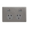 Excel Life 10A Double Pole Horizontal Double Powerpoint Urban Grey