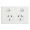 Excel Life 10A Double Pole Horizontal Double Powerpoint Gloss White