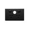 Excel Life 10A Horizontal Double Powerpoint with Extra Function Hole Matt Black