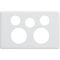 Excel Life Horizontal Double Powerpoint Coverplate with Extra Function Hole Gloss White