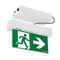 Edgelight LED Exit Sign - single sided running man right with lithium battery