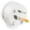 HPM 10A 3 Pins Round-Shaped Earth Side Entry Plug Top White