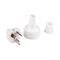 HPM 15A 3 Pin Plug Top with Cord Locking Nut White
