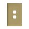 Linea Coverplate 2 gang 5 oclock olive