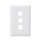 Linea - Grid & plate only 3 gang white