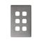 Linea - Coverplate 6 gang gun metal