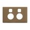 Linea Powerpoint coverplate 2 gang with extra safety ninja khaki