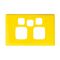 Linea Powerpoint coverplate 2 gang with extra hole sunshine