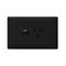 Linea - Horizontal single powerpoint 1 gang 15A 240V a.c. black