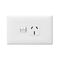 Linea - Horizontal single powerpoint 1 gang 15A 240V a.c. white