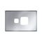 Linea - Powerpoint coverplate 1 gang matt silver