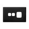 Linea Powerpoint coverplate 1 gang with extra hole asphalt
