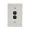 Architectural metal - Vertical rocker switch Single Pole Double Throw - 2 gang 2 way 10A 240V a.c. black stainless steel plate