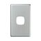 Excel - Switch coverplate 1 gang heavy duty matt silver