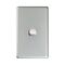 Excel - Vertical rocker switch - Single Pole Double Throw - 1 gang 2 way 10A 240V a.c. white/matt silver