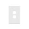 EXCEL - 2 Gang Switch Coverplate Only - White
