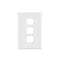 EXCEL - 3 Gang Switch Coverplate Only - White