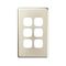 EXCEL - 6 Gang Switch Coverplate only - Stainless Steel