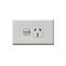Excel - Horizontal single powerpoint 1 gang 15A 240V a.c. white
