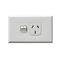 Excel - Powerpoint 1 gang 10A 240V a.c. with gloss white