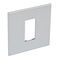ARTEOR Square 1 Module Coverplate 1 Gang Soft Aluminium