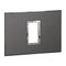 ARTEOR Square 1 Module Horizontal Coverplate Brushed Black