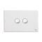 Excel Life 16AX Single Pole Double Throw Weatherproof Horizontal Rocker Switch 2 Gang Gloss White