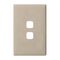 Linea - Coverplate 2 gang ghost gum