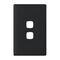 Linea - Coverplate 2 gang midnight dash