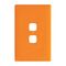 Linea Coverplate 2 gang orange crush