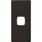 Linea - Architrave coverplate 1 gang black