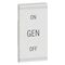 Arteor - MyHOME - Square key cover BUS/SCS - GEN/ON/OFF - 1 module - white