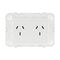 Arteor 770 series - Horizontal double powerpoint autoswitch 2 gang 10A 240V a.c. white