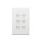 Excel Life 16A 2 Way Single Pole Double Throw Vertical Rocker Switch 6 Gang Matt White