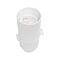 Lamp holder skirt 2P pushbar switch 1/2 brass thread with nipple top entry - white