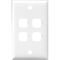 HPM Standard 4 Gang Rectangle Switch Cover Plate White