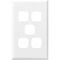 HPM Standard 5 Gang Rectangle Switch Cover Plate White