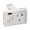 HPM Standard 10A Din Mount Single Power Point White