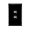 Excel - Vertical Rocker Switch - Single Pole Double Throw - 2 Gang 10A 240V a.c. - Black