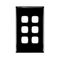 Excel - Grid & plate For 770 series mechanisms - 6 gang black