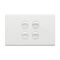 Excel Life 16A Single Pole Double Throw Horizontal Rocker Switch 4 Gang Matt White
