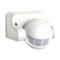 Sensor PIR white IP44 wall 500-1100W manual override 180°scan 12m range
