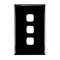 EXCEL - 3 Gang Grid & Coverplate Only - For 770 Series Mechanisms - Black