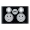 Saturn Series, Socket Outlet, Twin switched, Assembled, Single USB Charger, Horizontal, 240 V, 10 A - Espresso Black