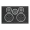 Saturn Series, Socket Outlet, Twin switched, Assembled, Single USB charger, Horizontal, 240 V, 10 A - Horizon Black