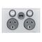 Saturn Series, Socket Outlet, Twin switched, Assembled, Single USB charger, Horizontal, 240 V, 10 A - Pure White