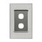Saturn Series, Switch Grid Plate and Cover, 2 Gang, Vertical/Horizontal Mount - Horizon Silver