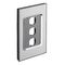 Saturn Series, Switch Grid Plate and Cover, 3 Gang, Vertical/Horizontal Mount - Horizon Silver