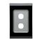 Saturn Series, Switch Grid Plate and Cover, 2 Gang, Vertical/Horizontal Mount - Espresso Black