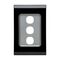 Saturn Series, Switch Grid Plate and Cover, 3 Gang, Vertical/Horizontal Mount - Espresso Black